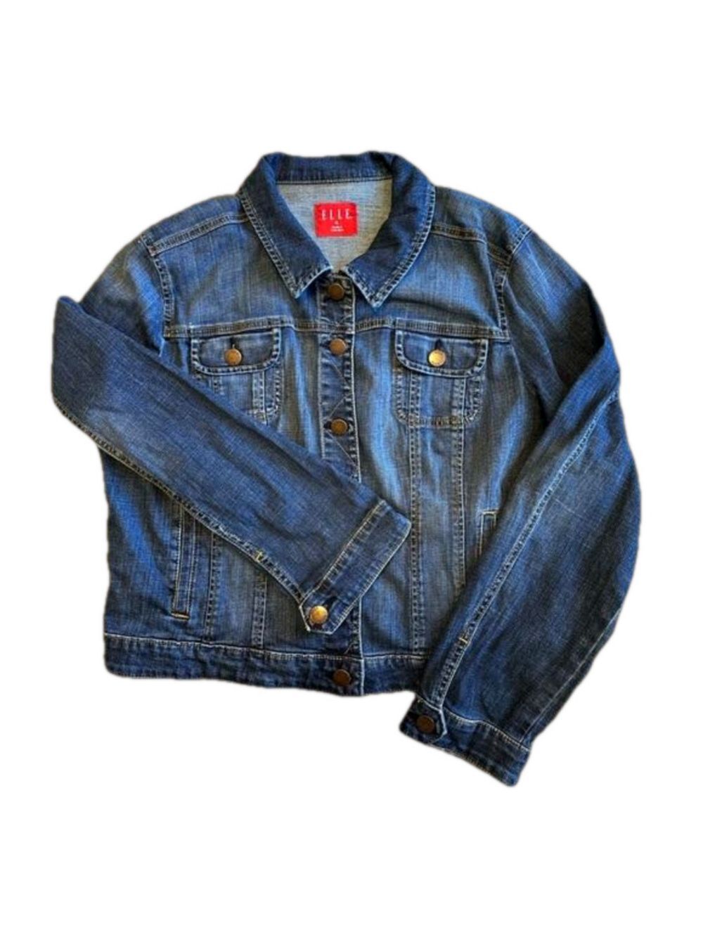 ELLE Kids Dark Wash Denim Jean Jacket Girl Extra Large